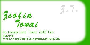 zsofia tomai business card